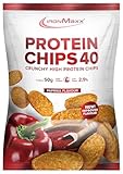 IronMaxx Protein Chips 40 - Paprika 1 x 50g | gebackene Low Carb High...