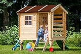 Stelzenhaus mit rutsche aus Holz - B146xL182xH205 cm/1,1m2 - Spielhaus im...