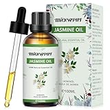 Migcaput 100ml Jasminöl, Naturrein Jasmin Ätherisches Öl für Diffuser,...