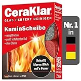 abrazo CeraKlar KaminScheibe - 2 Kaminscheibenreiniger für kratzfreie...