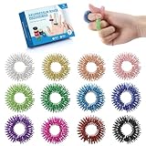 YANGTSUNG Akupressur Ring, 12 Stück Fingermassagering Set für...