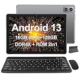 WOZIFAN Tablet 10,1 Zoll Android 13 PC UMCP (8 + 8 GB DDR4X 128 GB 2 in 1)...