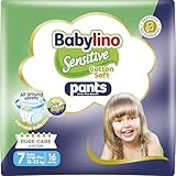 Babylino Sensitive Cotton Soft Windeln Größe 7, Pants XL Plus (15-25 kg),...