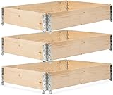 GARDIVO Hochbeet 120x80x20 cm - Palettenrahmen aus Holz - Garten Hochbeete...