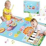 Lobyoh Baby Spielzeug 1 Jähr, 2-in-1-Musikmatte Piano Matte für...