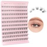 Poiuyoiu Einzelwimpern mit Durchsichtigem Band 120 Stück Cluster Lashes...