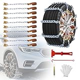 Manganstahl Schneeketten 10Stück Ninonly Schneeketten Universal für...