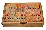 LOGOPLAY Domino Doppel 9 - Legespiel - Gesellschaftsspiel aus Holz mit 56...