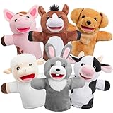 JOYIN 6 Stück Tier Handpuppen Spielzeug Set für Kinder,Freunde Im...