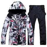 ALSOGO Herren Skianzug Ski Jacke und Hose Set Wasserdichter Schneeanzug...