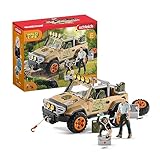 schleich WILD LIFE 42410 Realistischer Schimpanse, Jeep und Ranger...