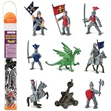 Safari Ltd. Ritter & Drachen Toob - Set mit 10 Miniaturfiguren: Rote &...