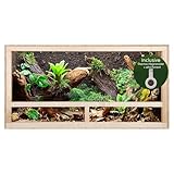 REPITERRA Terrarium für Reptilien & Amphibien, Holzterrarium mit...