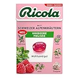 Ricola Himbeere Melisse, 50g Böxli Schweizer Kräuter-Bonbons mit 13...