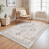 GENIMO Vintage Teppich 120x170cm, Teppiche Wohnzimmer, Waschbare Teppiche,...