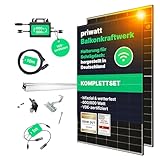 priwatt® Balkonkraftwerk Duo zur Ziegeldach-Befestigung [600W / 800W] -...