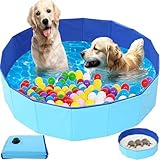 Hundepool,Faltbarer Hundepool,60x20 cm Hundebecken,Kinderpool...