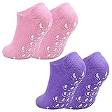 Jinlaili 2 Paar Feuchtigkeitsspendende Gel Socken, 21.5 cm Weiche SPA...