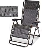 Zero Gravity Lounge Chair, Lightweight Sun Lounger Foldable Garden Chairs...