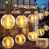 LED Lichterkette Glühbirnen Außen 45M - Outdoor Lichterkette Strom mit...