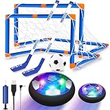 SUNNOW Air Power Fußball - 3-in-1 Wiederaufladbar Hover Ball Hockey Set...