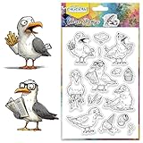 CHGCRAFT Möwen Clear Stamps Vogel Transparent Stamps Silikonstempel Klare...