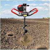 Erdbohrer für Pfosten, gasbetrieben, 199 cc, mit 3 Schlangenbohrern –...