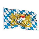 Aricona Bayern Flagge 90x150cm - wetterbeständige Fahne mit Messingösen,...