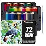 Zenacolor Aquarellstifte set 72 Stifte Aquarell Malstifte für Erwachsene...