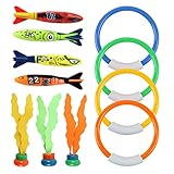 IOPJLK Unterwasser Tauchspielzeug Set 11 Stück, Tauchringe für Kinder ab...