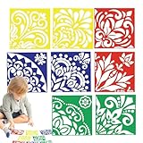 Bodenschablonen zum Bemalen von Böden, Sprühfarbe, wiederverwendbare...