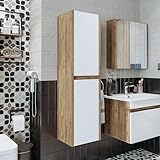 ROOMART • Hochschrank • Badezimmermöbel Set • Atlantic • 4 Teilig...