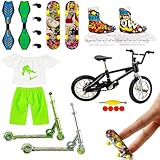 Morofme 20 Stück Fingerskateboards Set, Fingerboard Set inkl Finger...