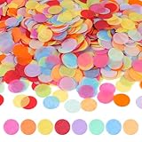 Konfetti Bunt 6000 Stück, 2.5cm Konfetti Geburtstag Groß, Mehrfarbig...