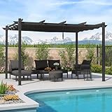 PURPLE LEAF Garten Pergola 3 x 4 m, Pavillon Aluminium Wasserdicht...