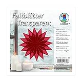 Faltblätter aus rotem Transparentpapier, ca. 14 x 14 cm, 42 g/m², 100...