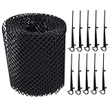LIFKOME Dachrinnenschutz Laubschutzgitter 6m X 15cm Kunststoff Siebgewebe...