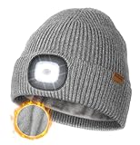 Wmcaps Mütze mit LED Licht, Wintermütze mit Dickem Warmen Futter,...