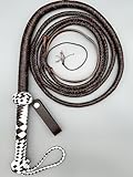 Generisch Echte Bullenlederpeitsche Bullwhip in Weiß/Braun in 3FT und 4FT,...