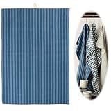 LS-LebenStil Vintage Geschirrtuch 50x70cm Streifen Blau Weiß 100%...