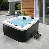 HOME DELUXE - Outdoor Whirlpool - White Marble Plus Treppe und...