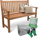holz4home® Gartenbank Holz für 2-3 Personen I Holzbank 120 cm Parkbank...
