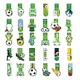 30 Stück Fußball-Lesezeichen aus Papier für Buchliebhaber,...