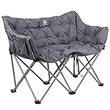 EVER ADVANCED Campingstuhl Klappbar für 2 Personen Faltsofa 2 x 120KG...