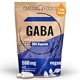 GABA Kapseln hochdosiert – 365 Stk. Je 500mg – Vegan – Gamma...