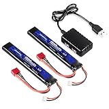 URGENEX Airsoft Akku 7.4V 1500mAh 35C High Discharge Rate Lipo Battery Pack...