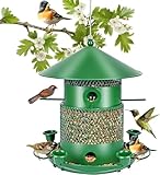 Vogelfutterspender für Wildvögel, Futtersäule Ø ca. 26cm, Vogelhaus zum...