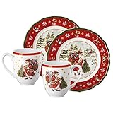 Hutschenreuther Happy Wintertime Set 4 teilig - red