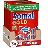 Somat Gold Spülmaschinen Tabs(105 Tabs), Geschirrspül für strahlend...