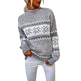 Kanpola Weihnachtspullover Damen Strick Pullover Herbst Winter Rundhals...